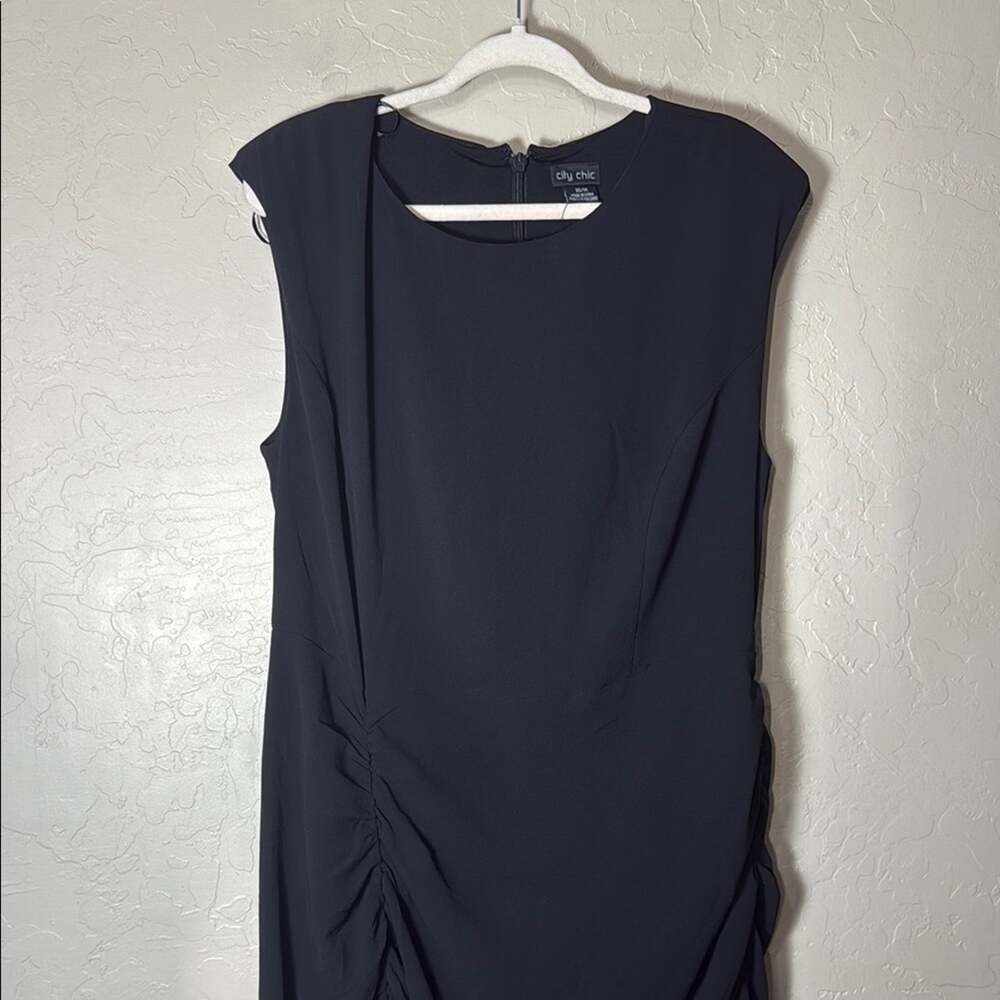 City Chic black side split dress NWT. Size 14